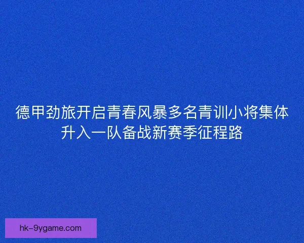 德甲劲旅开启青春风暴多名青训小将集体升入一队备战新赛季征程路